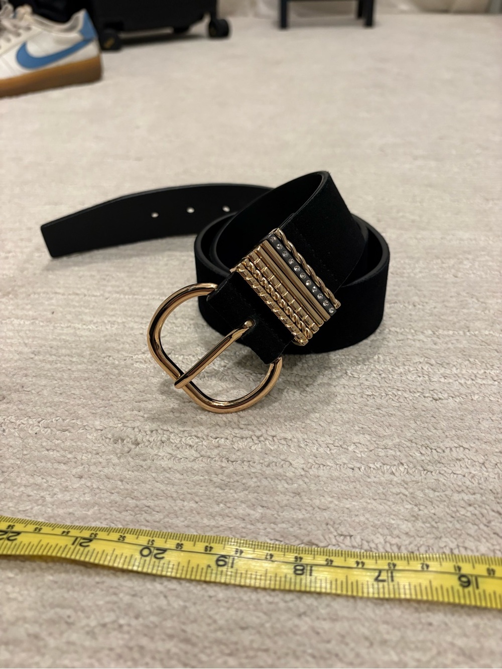 Luxe Belt: velvet, hardware EUC